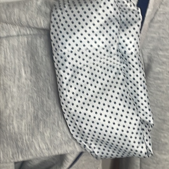 Company blazer, gray with blue trim, medium - Picture 2 of 4